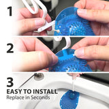 Spargos 12-Pack Rim Hanger Toilet Bowl Cleaner & Urinal Screen All-in-One | Ocean Breeze Splash Guard | Each Lasts 14 Days (5-Month Supply) | Commercial & Home Deodorizer | Gloves Included