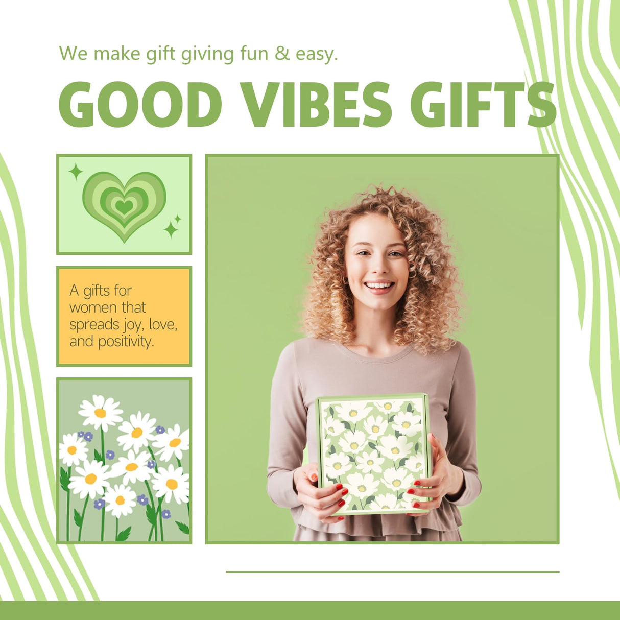 Gift Baskets for Women, 11pcs Unique Happy Birthday Gifts for Women, Best Inspirational Get Well Christmas Ideas Box w/ Daisy Cup Her Teen Girl Sister Friend Friendship Mom - BRIGHTEN UP HER DAY!