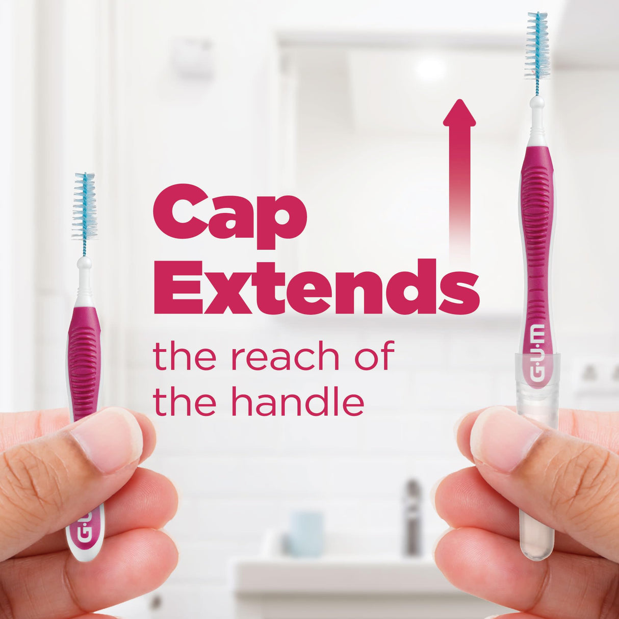 GUM Proxabrush Go-Betweens - Moderate - Interdental Brushes - Soft Bristled Dental Picks for Plaque Removal Health - Safe for Braces & Dental Devices, 10ct (Pack of 6)