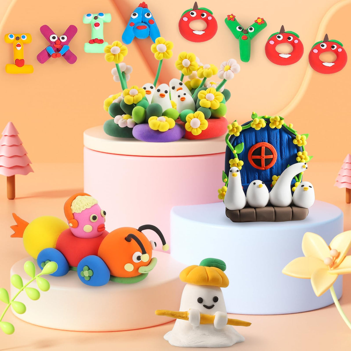 Ixiaoyoo Air Dry Clay, 100 Colors Modelling Clay for Kids, Safe & Non-Toxic, DIY Model Art & Crafts Toys with Sculpting Tools, Home Party Favors, Birthday & Christmas Gifts for Ages 3-12 Boys & Girls