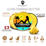 BANGBERRY Original Sun Bronze Ultra Tanning Butter - Pineapple Swirl, Use in the sun outdoor or tanning bed Better than tanning oil Tan faster with premium natural ingredients Safe for Sensitive Skin