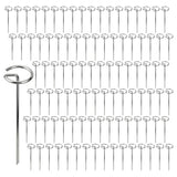 100 Pack Landscape Staples 8 Gauge 6 Inch Galvanized Garden Stakes SOD Pins Yard Lawn Spikes for Plant Cover, Tent, Weed Barrier Fabric, Turf, Inflatable and Outdoor Decorationlandscape Fabric Stakes