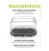 Slipstick GorillaOutdoor Berber Furniture Feet Pads with Clear Sleeve Sock (8 Pack) Weatherproof Outdoor Furniture Sliders for Rectangular Legs