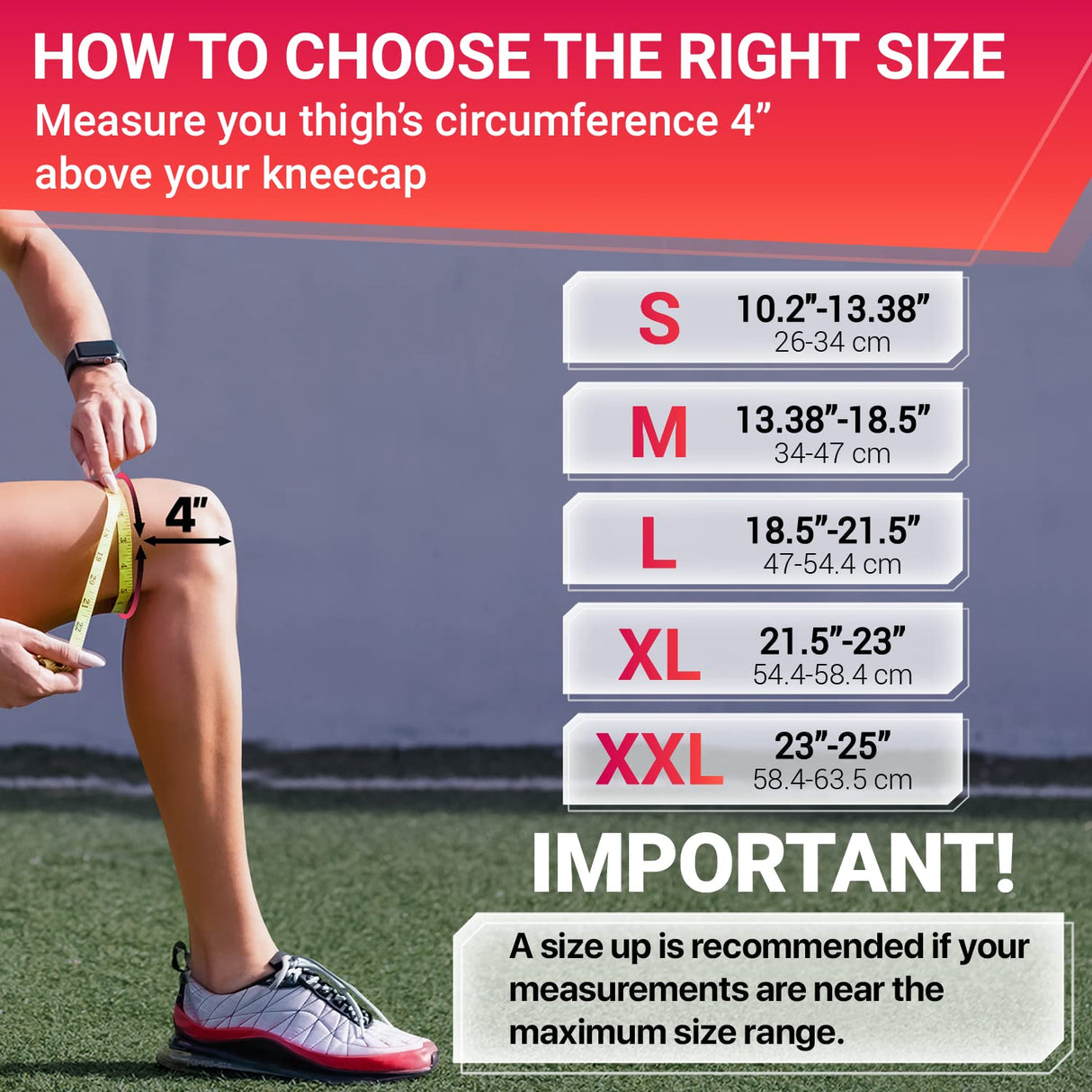 DR. BRACE ELITE Knee Brace with Side Stabilizers & Patella Gel Pads for Maximum Knee Pain Support and fast recovery for men and women-Please Check How To Size Video (Sunrise, X-Large)