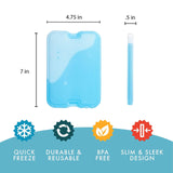 Cool Coolers by Fit + Fresh Slim Compact Reusable XL Ice Pack, Perfect for Lunch Boxes, Coolers, and Beach Bags, 8 Pack, Green