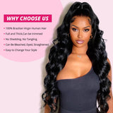 12A Human Hair Bundles 22 24 26 28 Inch Body Wave Bundles Human Hair 100% Unprocessed Brazilian Virgin Weave 4 Bundle Real Natural Black Wet and Wavy Human Hair Extensions 1B Color for Women