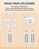 DEWENWILS Wireless Control Outlet 100FT Range, 125V/15A/1875W Light Switch