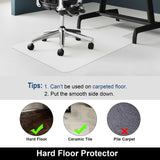 AiBOB Office Chair Mat for Hardwood Floor, 45 X 53 inches, Hard Floor Chair Mats Under Computer Desk, Easy Glide for Rolling Chairs, No Curling