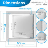Access Panel for Drywall - 12x12 inch - Wall Hole Cover - Access Door - Plumbing Access Panel for Drywall - Heavy Durable Plastic White