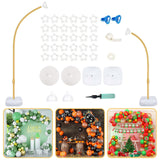 Bazen Balloon Arch Stand Kits Gold 8.2FT&5FT Half Arch Backdrop Stand