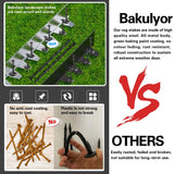 Bakulyor 16 Sets Outdoor RV Rug Stakes, 6 Inch Black Patio Mat Stakes, 6 Gauge Heavy Duty Galvanized Camp Carpet Stakes for Fixing Outside Rug, Tarps, and Camping Mat, Pop Up Camper Accessories - 6"