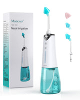 Sinus Cleaner Machine, Cordless Nasal Rinse Machine for Sinus Relief & Nasal Care, Electric Neti Pot Nasal Irrigation Sinus Rinse System Kit for Adult & Kid - Comes with 3 Tips