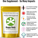 Organic Sulfur Crystals - 99% Pure MSM Crystals, Premium MSM Supplement - Excellent Quality and Absorption. 1 LB Pack.