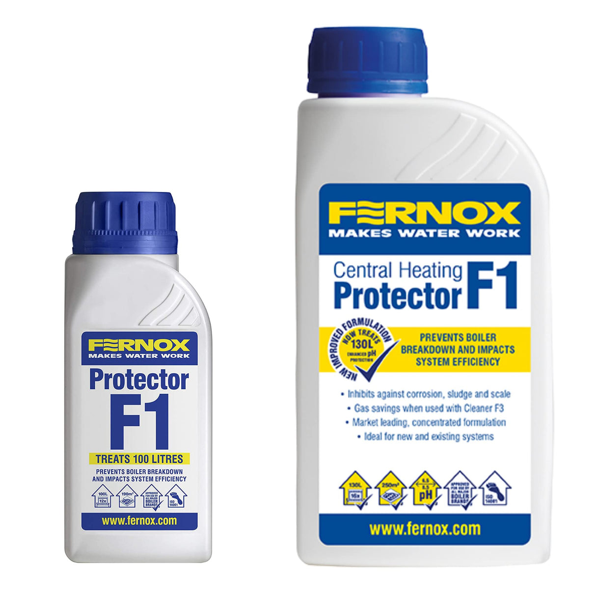 Kudos-Trading - Fernox F1 Protector 265ml 62454 Protector F1 Central Heating and Water Underfloor Heating Corrosion Protection limescale Prevention System Efficiency Long-Lasting Protection