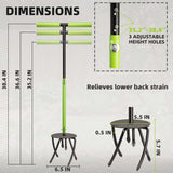 KLDOLLAR Hand Tiller Cultivator, Manual Twist Tiller with Sharp Arrow Tines