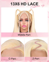 colowam 30Inch 613 13x6 Lace Front Wig Human Hair 200 Density 613 Lace Front Wig Human Hair Straight 613 HD Lace Frontal Wig 13x6 Blonde Wigs Human Hair Pre Plucked (613 Blonde Wigs)