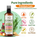 VITAL AFFAIR Blend Of Pure Rosemary Oil With Castor, Batana, Jojoba Oil - Infused With Biotin & Vitamin E-Blend of Effective Hair Oils for Hair Growth-Strengthening Treatment 6 Fl Oz