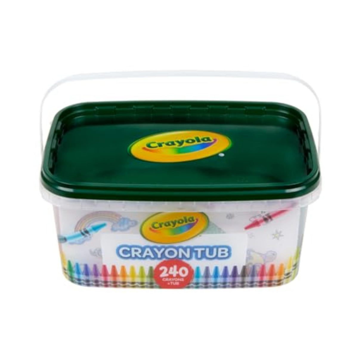 Crayola Crayon Tub (240ct), Bulk Crayons for Kids, Stocking Stuffers for Kids, Holiday & Christmas Gifts for Toddlers, Bag Fillers, Classroom Art Supplies, Ages 3+ [Amazon Exclusive]