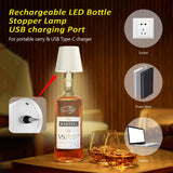 Hoide 2025 New Wireless Bottle Lamp - LED Bottle Lights for Liquor & Wine Bottles, Cordless Lampshade, Whiskey Bottle Top Light, Bottle Stopper Night Light Kit, Rechargeable 3-Tone Touch-Dimmable