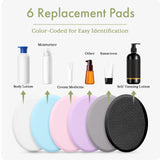 AmazerBath 6 PCS Lotion Applicator Replacement Pads, Back Sunscreen Applicator for Kids, Elderly, Women, Apply Cream Medicine Skin Cream Moisturizer Sunscreen Tanner, Handle Not Included, Colorful