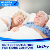 LivDry 3XL Overnight Adult Diapers for Women and Men, XXXL Incontinence Underwear, 72”-92" Waist, Disposable Pull-On Briefs, XXX-Large, 10 Count