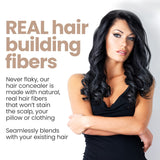 Hair Illusion Combo Kit - Hold Spray, 38g Hair Fiber Bottle, Applicator & Hairline Optimizer (Black)