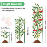 ANPHSIN Sturdy Triangle Tomato Cage with Movable 10 Gal Grow Bags, 3 Sets