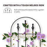 48" H x16 W Trellis,Black Garden Metal Vine Sturdy Trellises for Outdoor Climbing Plants Support Structures B (121cm) 2Pack
