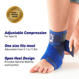 Neo-G Ankle Brace for Kids - Support For Juvenile Arthritis Relief, Joint Pain, Ankle Injuries, Gymnastics, Basketball, Volleyball - Adjustable Compression - Class 1 Medical Device - 1 Size - Blue
