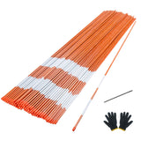 Sunnyglade 100PCS 48" Driveway Marker 5/16" Dia Reflective Driveway Poles