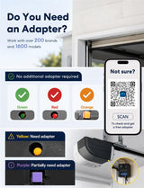 meross Smart Garage Door Opener Remote with External Antenna, Up to 3 Single Doors, Compatible with Apple HomeKit, Amazon Alexa, Google Assistant, SmartThings, App Control, No Hub Needed