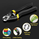 DISEN Wire Cutters Heavy Duty Cutting Up to 3/16", Metal Cable Cutters for Fence Thick Wire, Safety Lock, Spring Loaded, Non-slip Matte Handle, Chrome Vanadium Steel Jaw