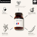 Blisque – Natural Nitric Oxide Booster Supplement for Blood Flow Support and Circulation | Doctor-Approved | with L-Arginine, Cayenne Fruit, and Beet Root | 90 Capsules | Vegan and Non-GMO