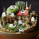 Bbiamsleep 105 Pcs Mini Sheep Figurines Miniature Plastic Sheep Figurines