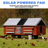 Solar Fan 30W Solar Powered Fan | Panel with 2 IPX7 Weatherproof Fans 5In Fans, Suitable for air Ventilation & Circulation in Outside Chicken Coops, Greenhouses, Sheds, Pet Houses