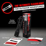 LED Flashlight High Lumens, Tactical Flashlight Battery Powered (Batteries Not Included), Bright Handheld Flashlight for Camping, Hunting, Home, Security, Hiking, Walking at Night & Emergency Use