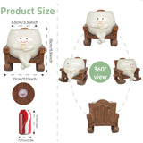 Smiley Face Planter Pot, Cute Coffee Plant Pots for Indoor Outdoor,Unique Rocking Chair Plant Pot for Succulents Plants Live with Drainage Hole,Gift IdeaI for Mother and Appreciation Christmas (Large)