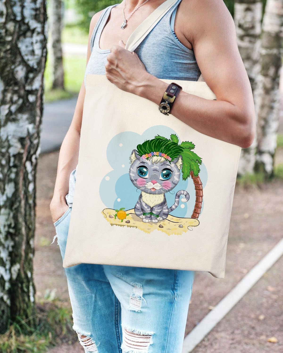 Lzerking 24 Pack Canvas Tote Bags Bulk (14x15 Inches, Natural Color)