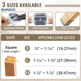 BUMACO Chair Leg Floor Protectors Square Chair Leg Protectors for Hardwood Floors Silicone Pads Covers to Protect Floors Clear-40 Pcs Square S Fit （3/4" ~ 1-1/16"