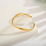 WOWORAMA Dainty Gold Cuff Bracelet for Women, Gold-Plated