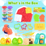 Farm Animals Color Dough Toys for Kids Ages 2-4-8, Big Red Barn Farm Playset with Animal Figures Clay Dough Modeling Tools, Art Crafts Toddler Learning Toy, Ideal Christmas Birthday Gifts