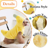 Dog Banana Winter Coat, Cute Extra-Warm/Soft Jackets for Small Dogs Under 35 lbs, Halloween Christmas Dress Up Outfit Clothes (Small)