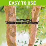 50 FT Chain Lock Tree Ties, 0.5Inch Outdoor Plant Strap for Staking