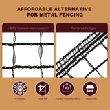 ORIVOGAS Deer Fence Netting,Plastic Mesh Fence 6.5x50ft,Reinforced Edges 55gsm Heavy Duty Animal Barrier,Ideal for Garden Netting,Against Bird,Temporary Fence,Fruit Plant Protection,Black