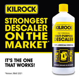 Kilrock Mega-K Multi-Purpose Descaler 1 Litre (12 Doses) - Limescale Descaling for Kettles, Shower Heads & Coffee Machines - Biodegradable and Phosphate Free