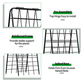 DOLEMODUO Heavy Duty Trellis for Climbing Plants, 50"x17" Adjustable Height Steel Cucumber Trellis, Powder Coated Metal Garden Trellis for Raised Beds,Tomatoes, Cucumbers & Outdoor Vines