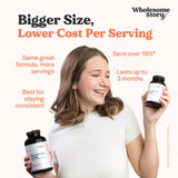 Wholesome Story Myo-Inositol & D-Chiro Inositol Supplement for Women | Fertility Supplements for Hormonal Balance & Ovarian Health Support | Myoinositol | Ideal 40:1 Ratio | 90 Servings