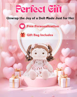 LeyaDoll Personalized Soft Baby Doll Toys for Girls (16''), My First Christmas Dolls, Leya Doll Baby Rag Doll Plush Toys for Toddler Kids Infants -Christmas Special - Princess Breeze