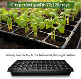 RooTrimmer 10 Pack 1020 Seed Starter Trays and 10 Pcs 72 Cell Plug Trays, Thick Durable Seedling Plastic Nursery Tray for TD538 1020 Tray Germination (10 Sets)