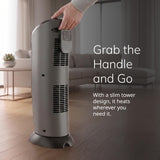 Lasko 23" Ceramic Tower Space Heater with Remote Control - Silver - 751320